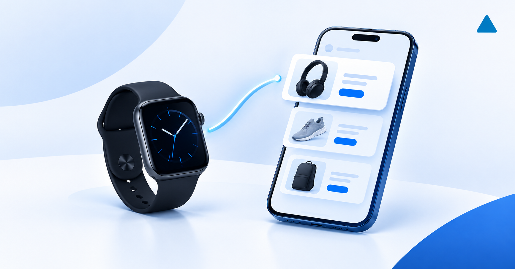 Smartwatch deportivo junto a un celular que muestra un historial de productos vistos, que ilustra el caso de éxito de Garmin Argentina con TITANPush.